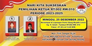 Pemilihan Ketua RT. 02 Tugu Karya III Berlangsung Demokratis, Yanto Menang