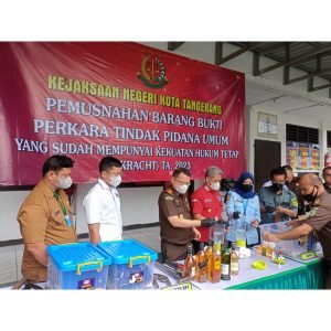 Kejaksaan Negri Kota Tangerang Pemusnahan Barang Bukti Perkara Tindak Pidana Umum