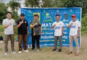 Gali Potensi Sepakbola dan Pertumbuhan Ekonomi, Ketua Bumdes Sinar Sahabat Desa Kalong II Gelar Launching SSB.