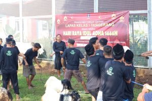 Lapas Kelas I Tangerang, Gelar Sholat Idul Adha 1444 H Bersama dan Pemotongan Hewan Qurban