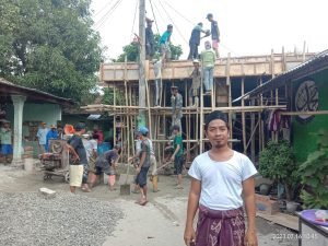 Gotong Royong, Warga RT. 001 RW. 03 Desa Lebak Wangi Dirikan Majelis Ta’lim