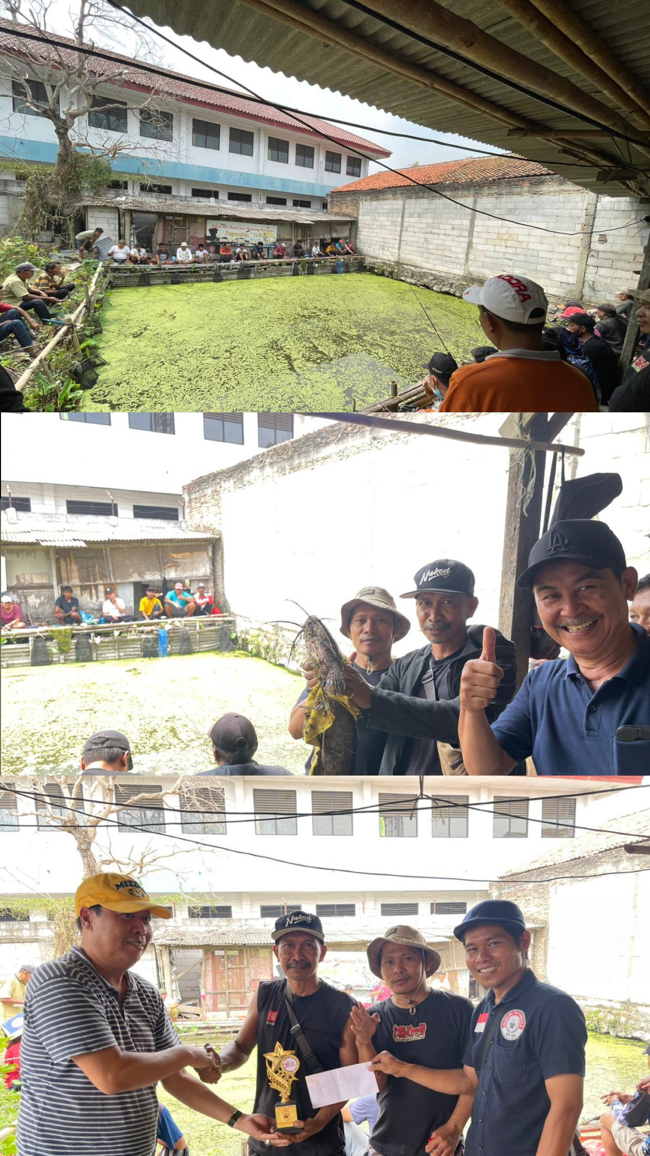 Peserta lomba yang mendapatkan juara ikan terberat