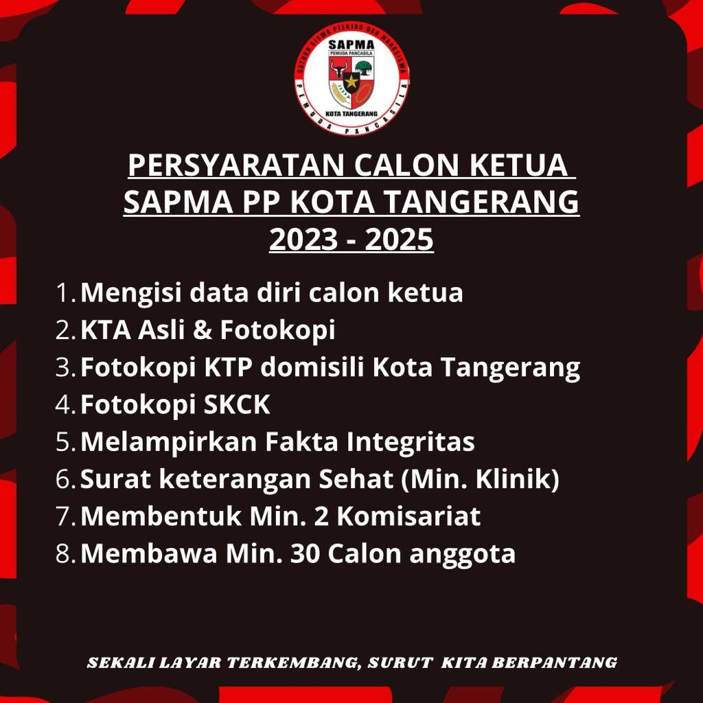 SAPMA PP Kota Tangerang Akan Gelar Muscab 2023