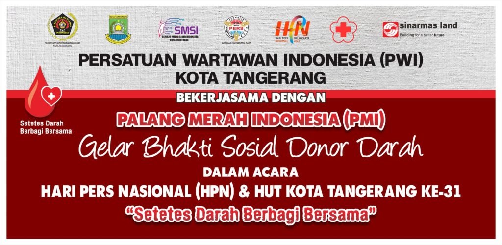 PWI Kota Tangerang Akan Gelar Baksos Donor Darah