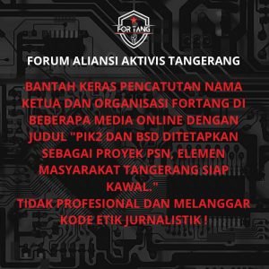 Nama ForTang Dicatut, Taher Jalalulael : Saya Minta Pertanggungjawaban Media Online yang Memuat Statment dan Nama Organisasi ForTang