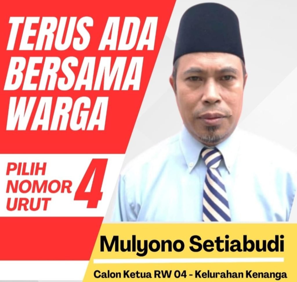 Calon Ketua RW. 04 Kelurahan Kenanga Periode 2025- 2028, Mulyono Setiabudi: Siap Amanah untuk Warga dan Bangun Perubahan Lingkungan Lebih Baik