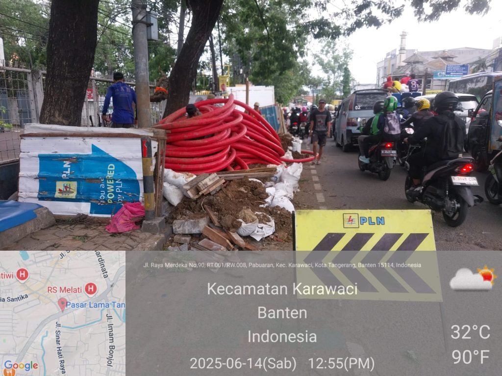 Proyek Galian PLN Rusak Estetika dan Infastruktur Kota Tangerang