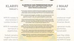 MPR RI Klarifikasi dan Minta Maaf Usai Penilaian Juri LCC 4 Pilar Tuai Kontroversi
