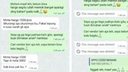Chat WA Diduga Oknum SPPG di Serang Banten Minta Mark Up Harga Roti Viral di Jagad Maya