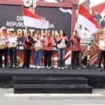 Semarak Kemerdekaan, Gubernur bersama Pimpinan Pemkot Tangerang Lepas Kirab Bendera Raksasa
