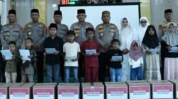 Peringati Maulid Nabi, Polres Aceh Timur Santuni Anak Yatim