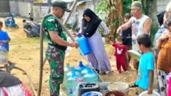 Koramil 01 Teluknaga Salurkan Bantuan Air Bersih di Kabupaten Tangerang