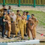 Pemkot Tangsel Uji Coba Tanam Padi Apung di Tandon Ciater