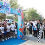 Intan Lepas Peserta Color Run dan Buka Liga Santri